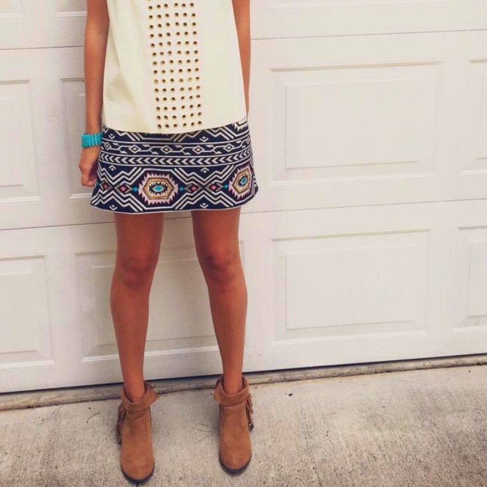 JUDITH MARCH Print Skirt Size M